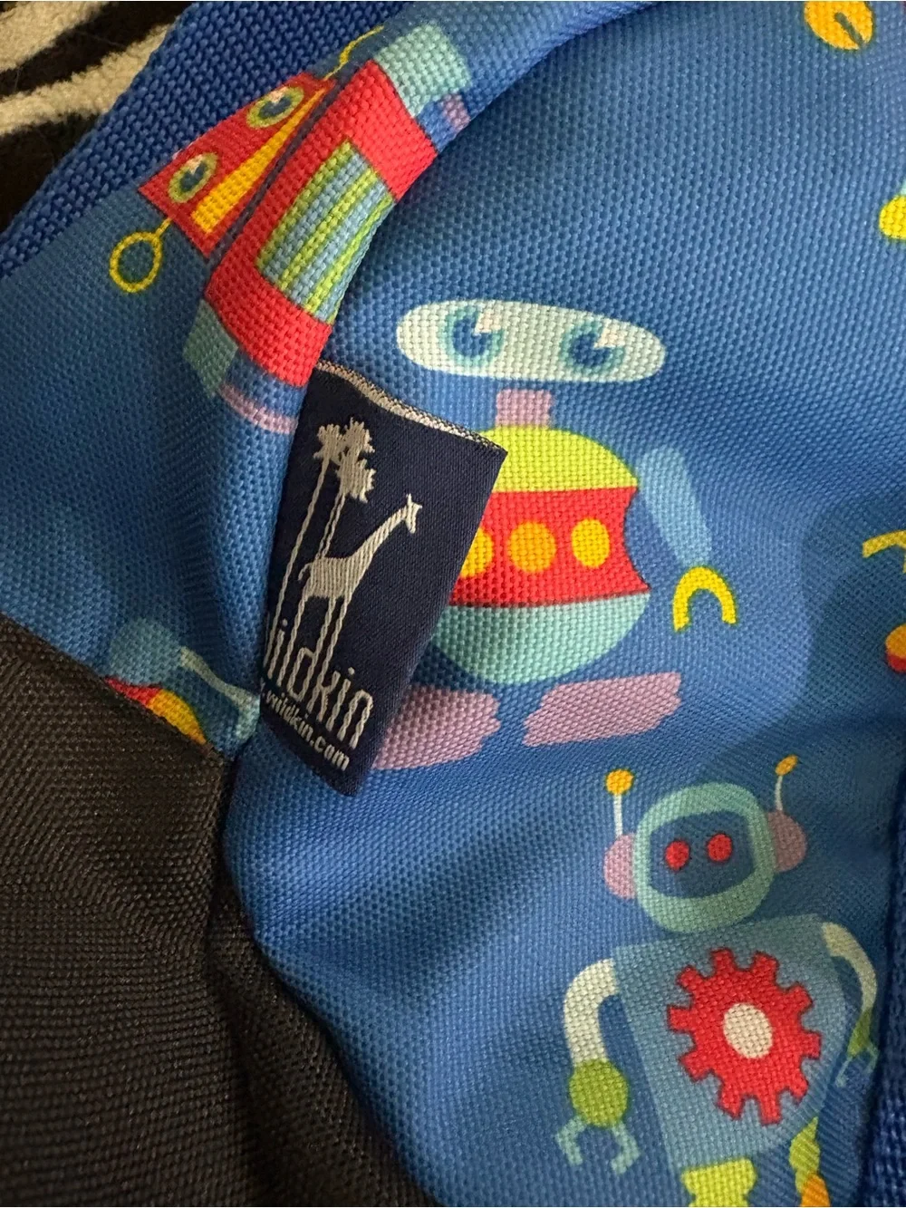 Kids Robot Print Blue Duffle Bag
